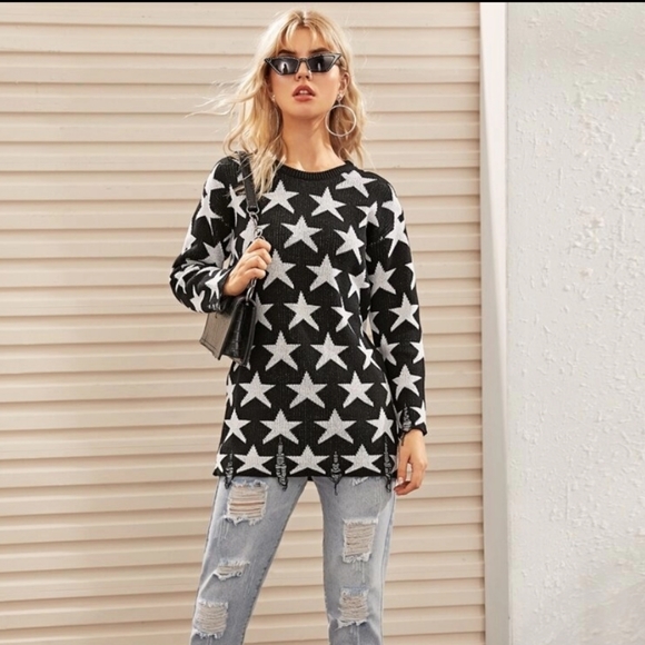 Distressed Nightsky Sweater - Picture 7 of 7